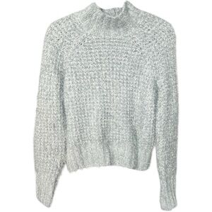 Pink Rose Light Gray Turtleneck Sweater